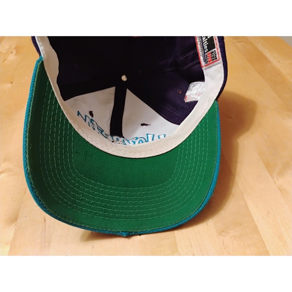 VTG 90s Charlotte Hornets Hat Cap Sports Specialties NBA Wool Blend Adjustable - Picture 5 of 14